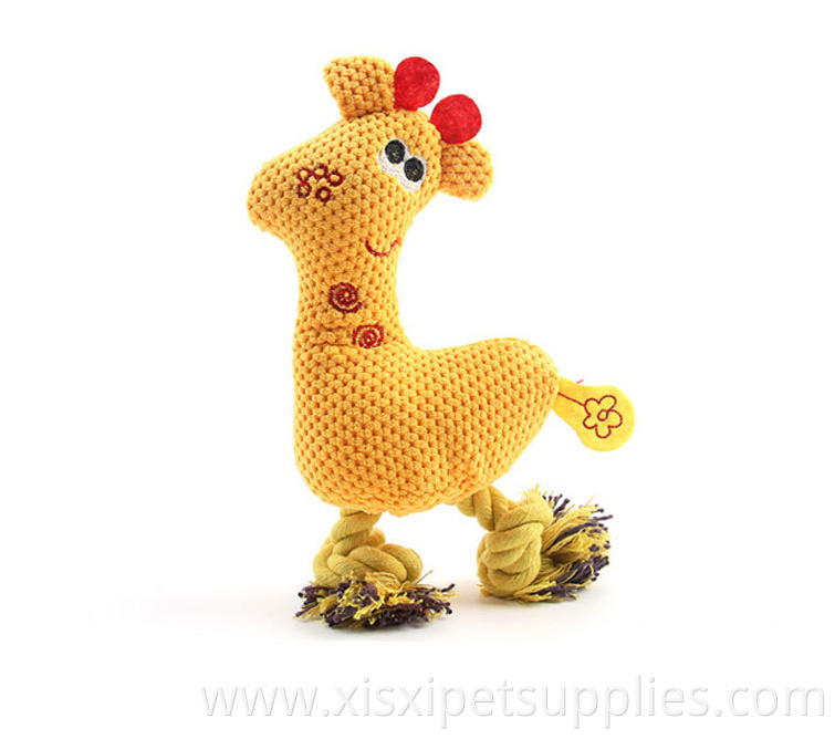 Small Dog Pet Toy Plush with Rope and Squeaker
